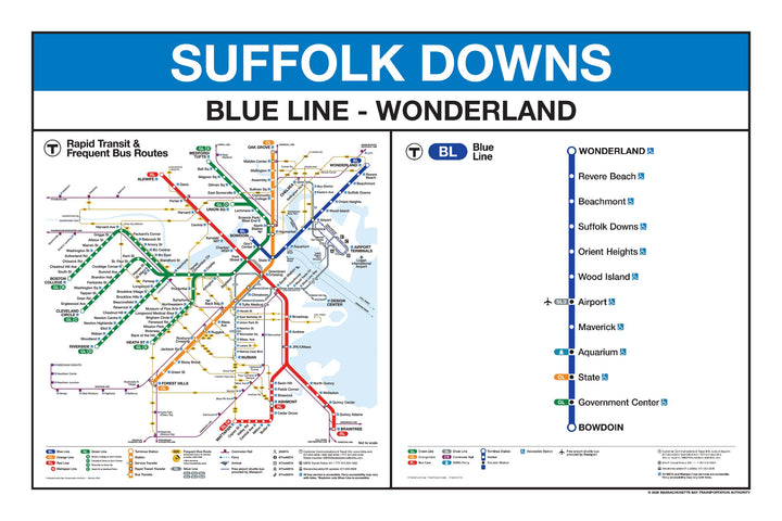Boston MBTA Blue Line Station Panel Prints