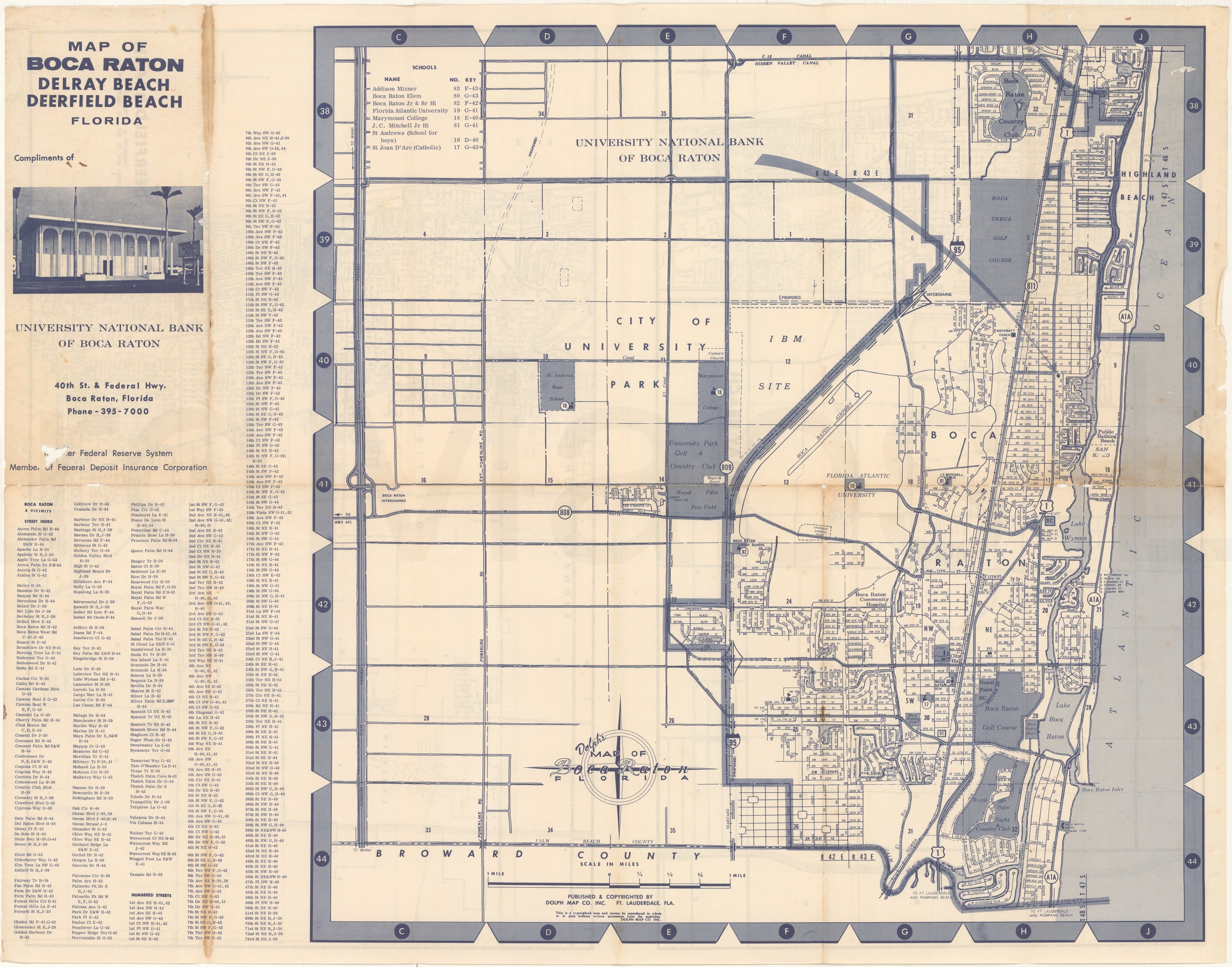 Boca Raton, Florida Circa Late 1960s – WardMaps LLC