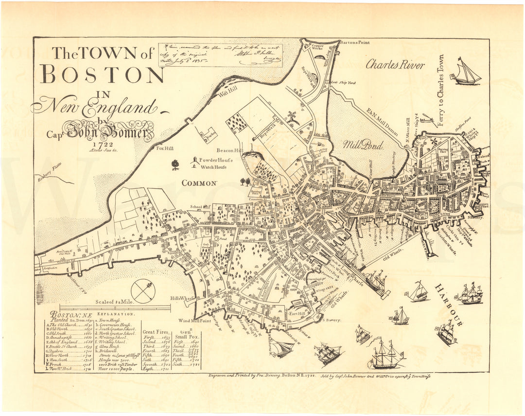 Boston, Massachusetts 1722 (ed. of 1835)