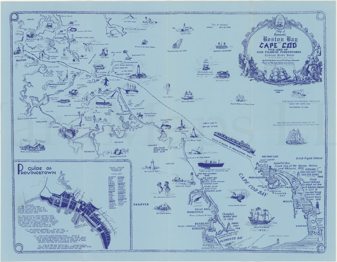 Romantic Boston Bay and Cape Cod, Massachusetts 1965