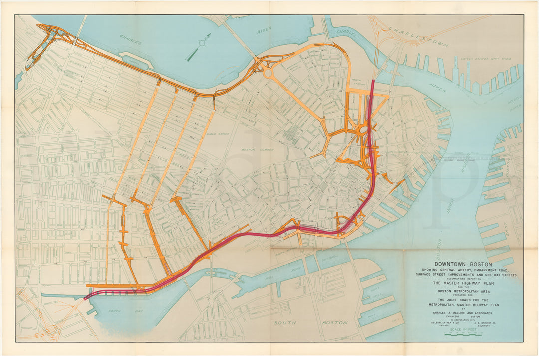 Boston, Massachusetts 1948: Central Artery and Surface Street Improvements Plan