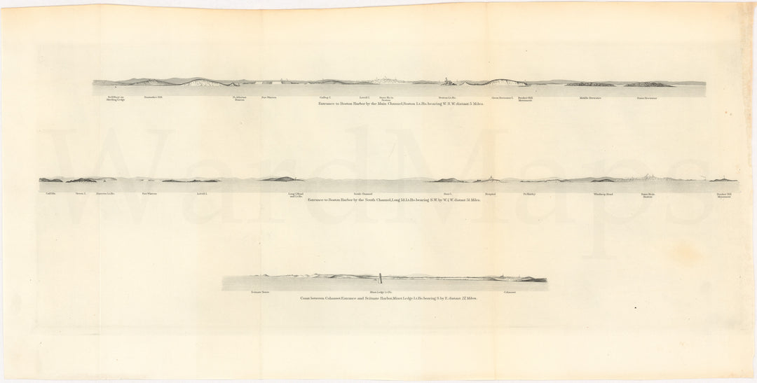 Entrances to Boston Harbor; Scituate Harbor, Minot Ledge, Massachusetts 1879