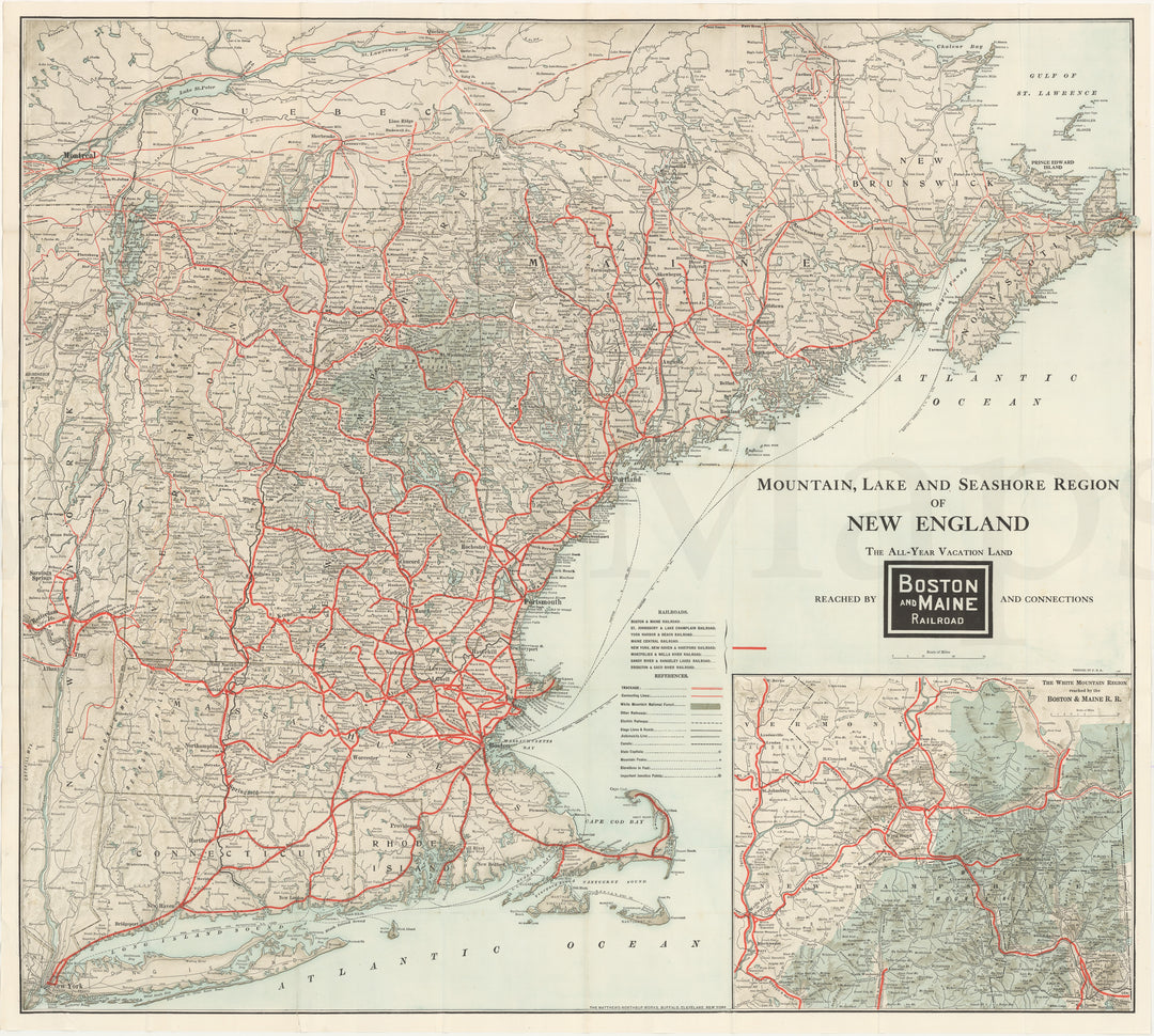 Boston & Maine Railroad New England 1924