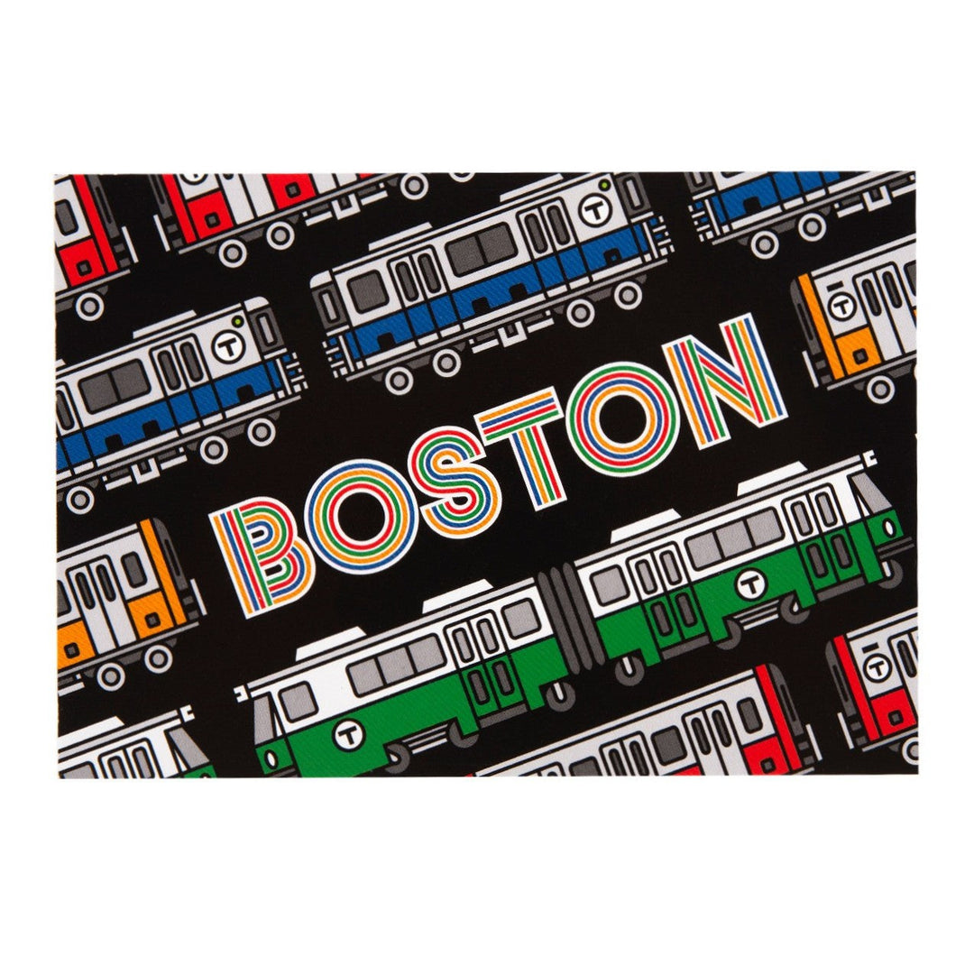 Boston MBTA Transit Vehicles Postcard