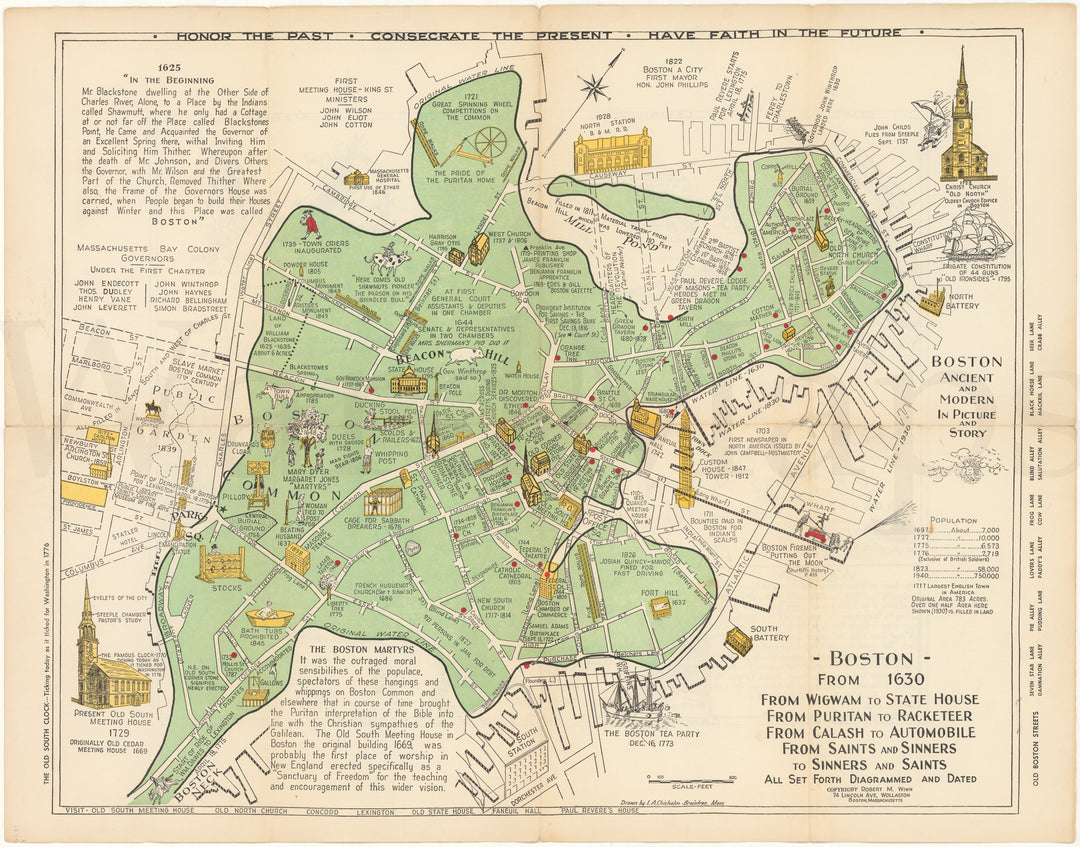 Boston Over Time Map.pdf Boston, Massachusetts From 1630 (Published circa 1940) – WardMaps LLC