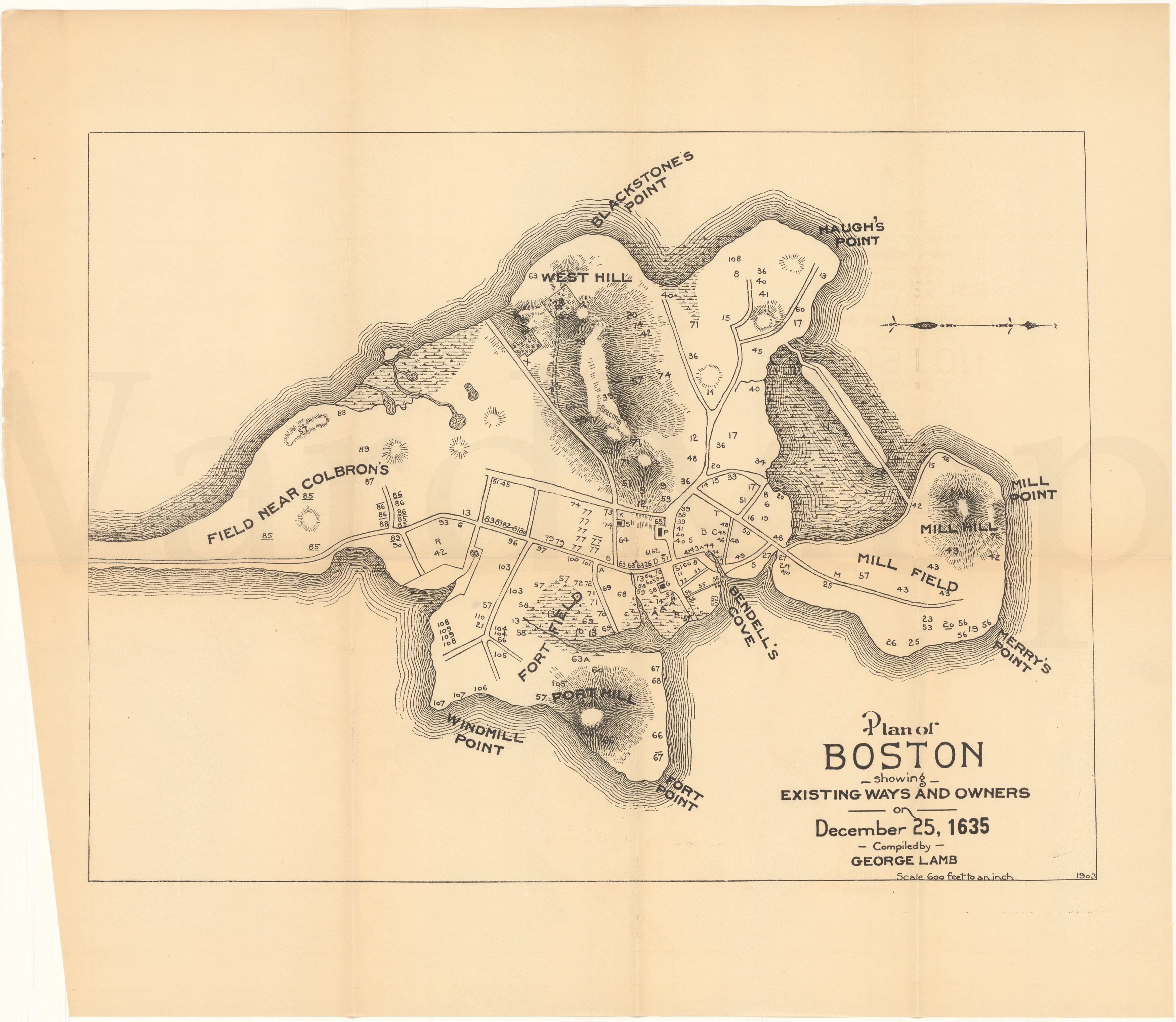 Boston Over Time Map.pdf Boston, Massachusetts 1635 Dec. 25: Ways and Owners (Published 1903 ...