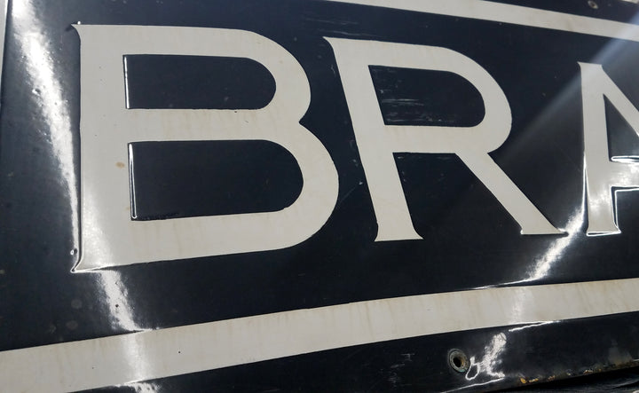 Brattle Platform Antique Subway Station Sign from Scollay Under Station, Boston, Massachusetts