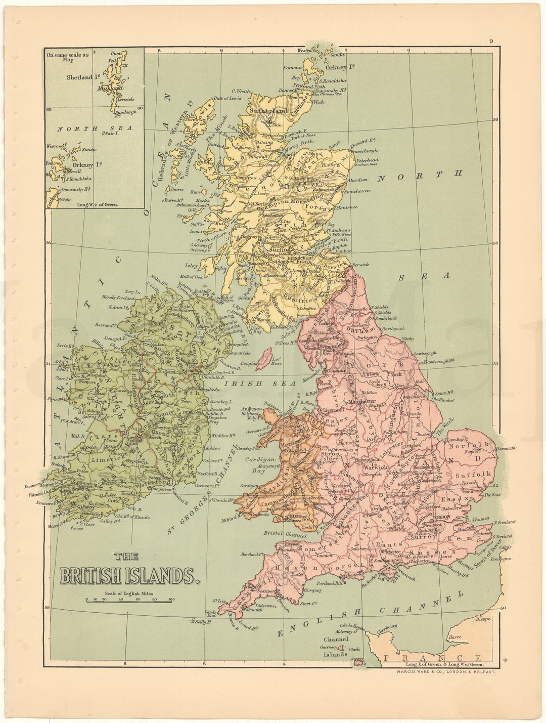 British Isles circa 1880