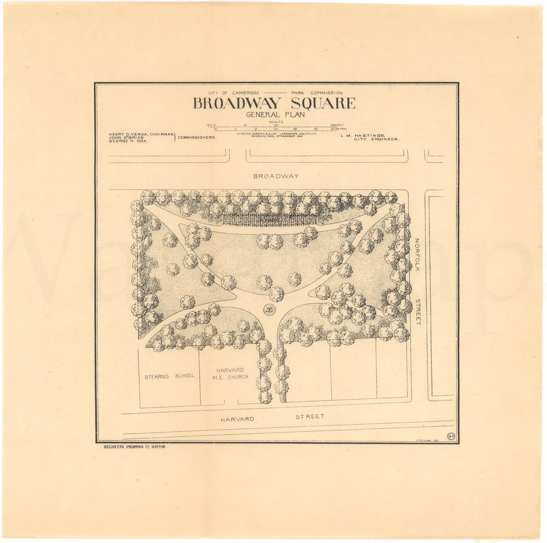 Broadway Square (Park), Cambridge, Massachusetts 1894
