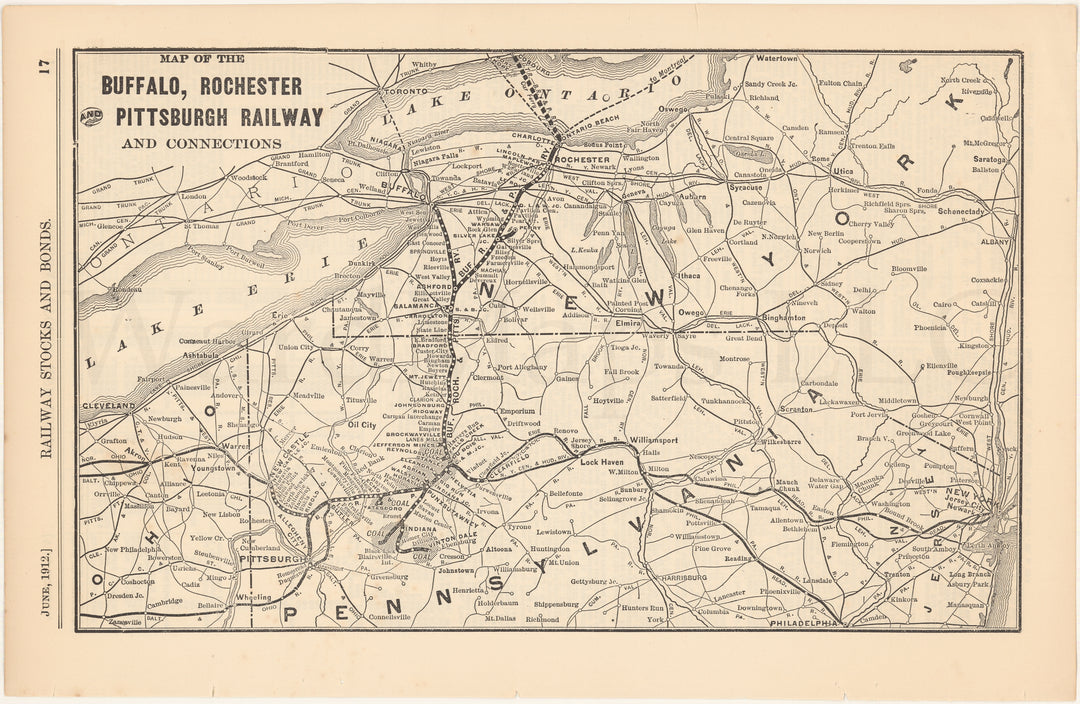 Buffalo, Rochester & Pittsburgh Railway and Connections 1912