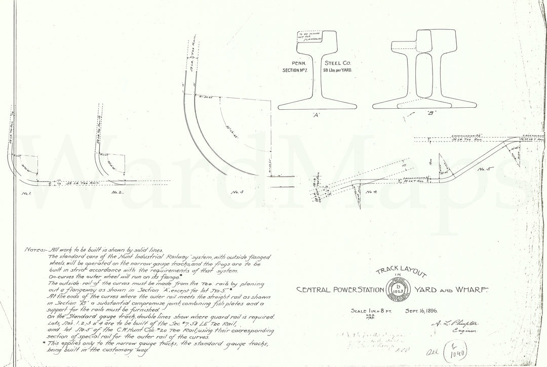 West End Street Railway Co. CPS Machine Shop, Boston, Massachusetts 1896: Tracks