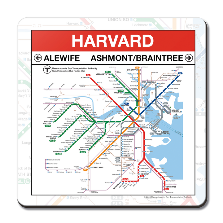 MBTA Harvard Red Line Station Coaster