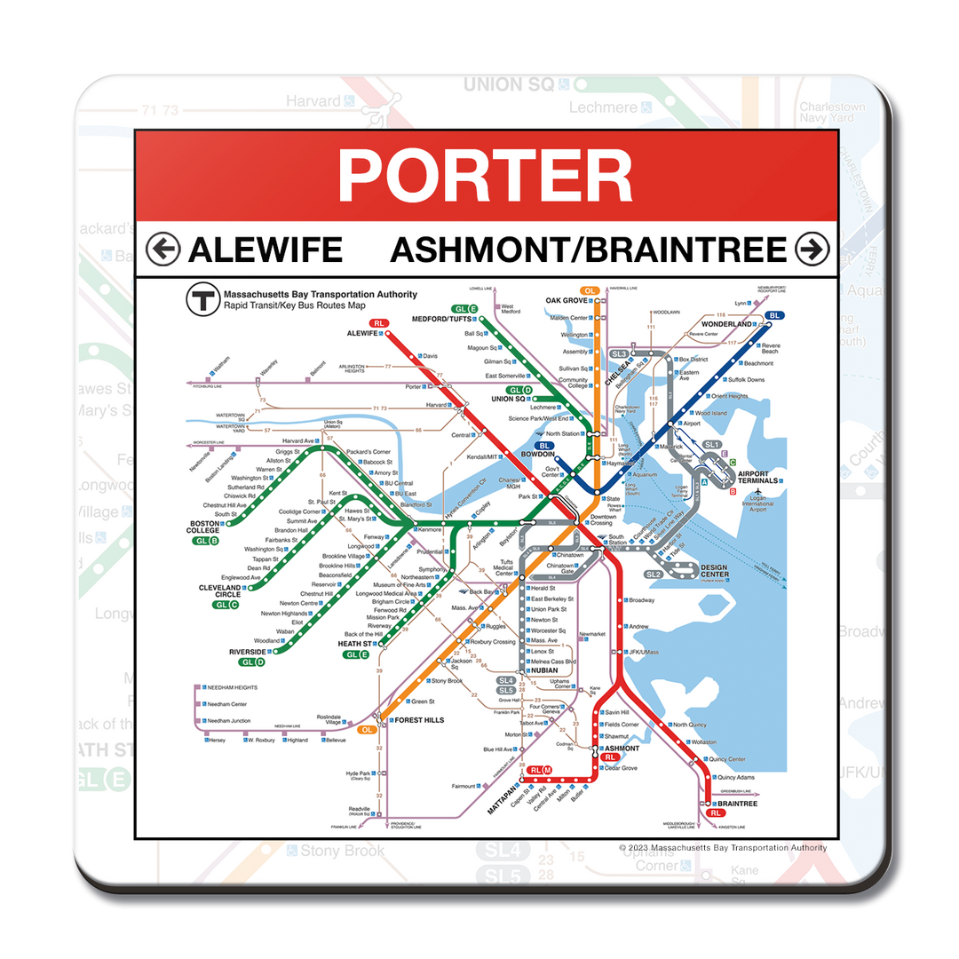 MBTA Porter Red Line Station Coaster