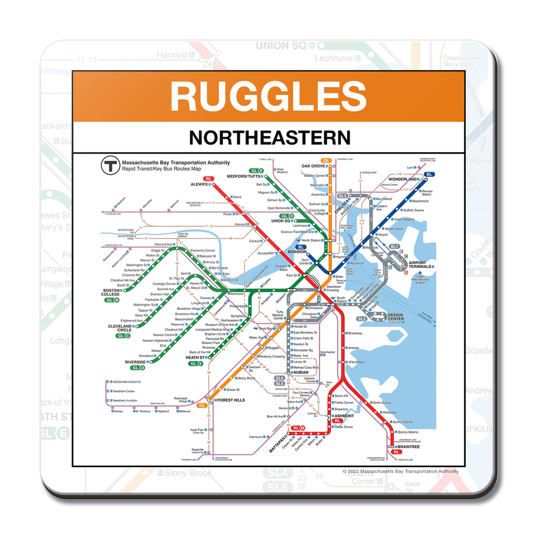 MBTA Orange Line Station Coaster: Ruggles; Northeastern