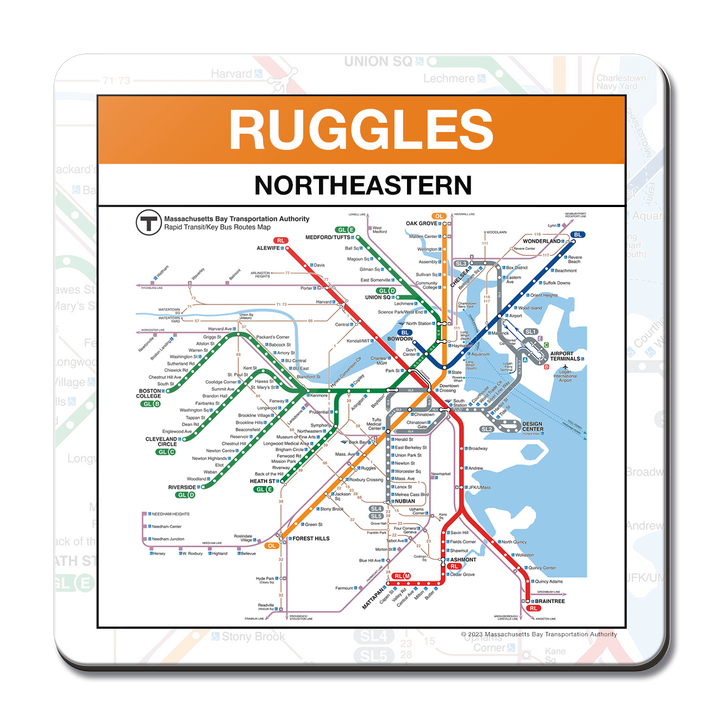 MBTA Orange Line Station Coaster: Ruggles; Northeastern