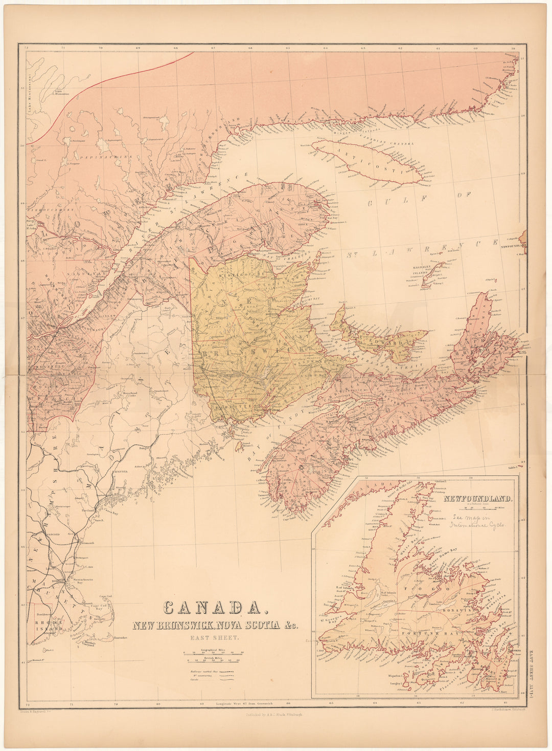 Canada 1857: Eastern Part with Maritimes