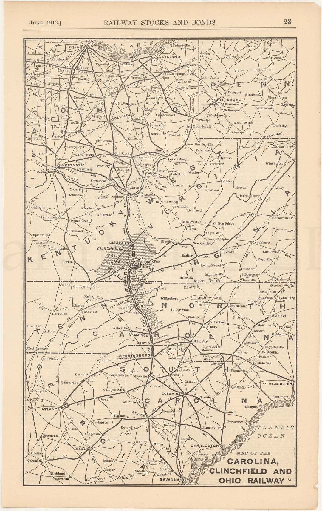 Carolina, Clinchfield & Ohio Railway 1912