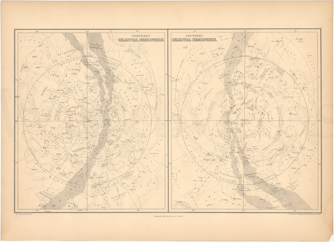 Celestial Hemispheres 1857