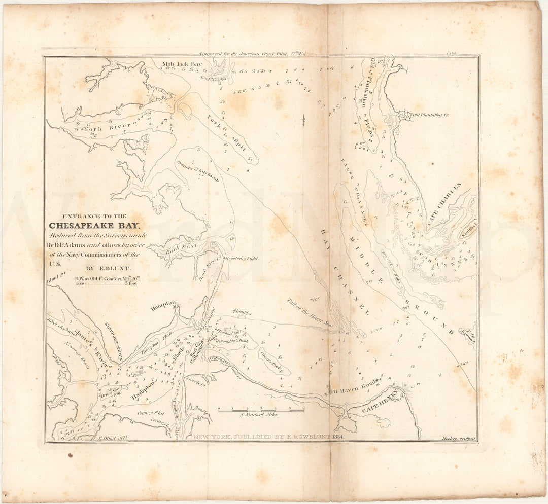 Entrance to Chesapeake Bay, Virginia 1854