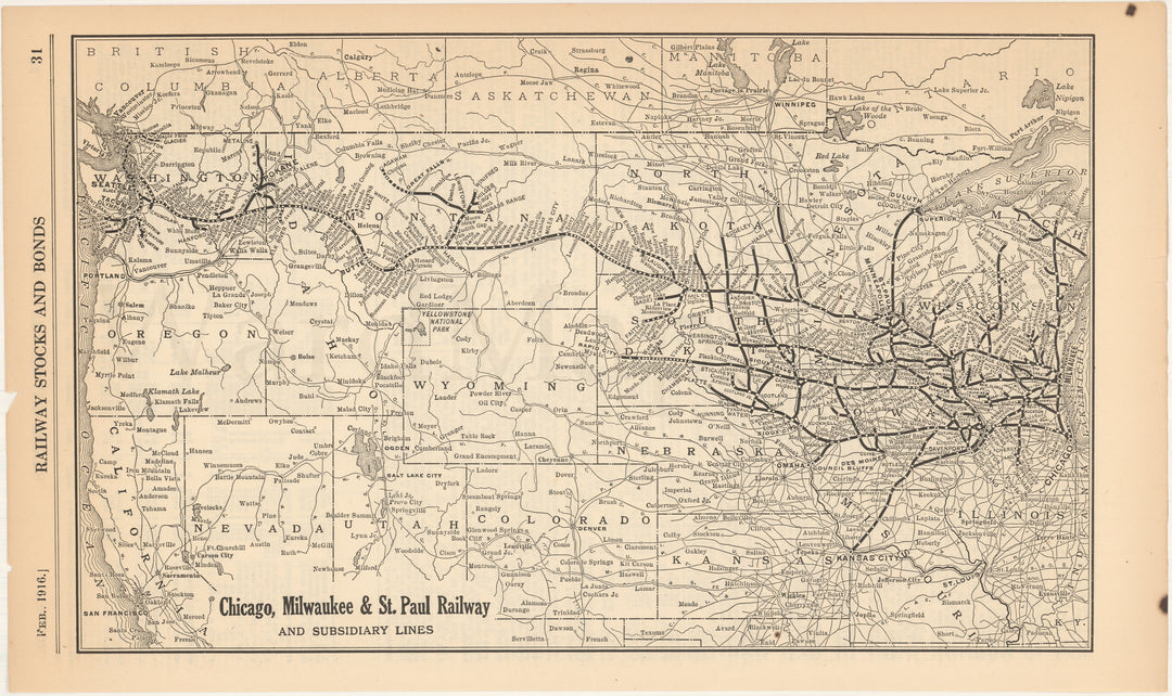 Chicago, Milwaukee & St. Paul Railway and Subsidiary Lines 1916