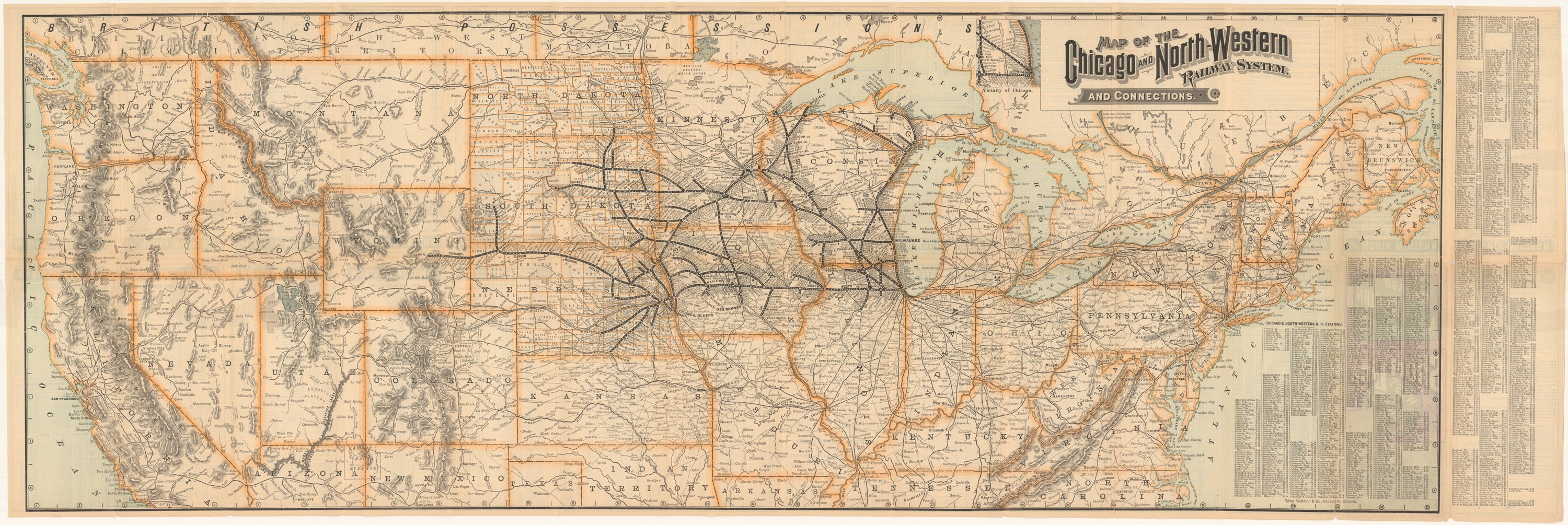 Chicago and Northwestern Railway System and Connections – WardMaps LLC