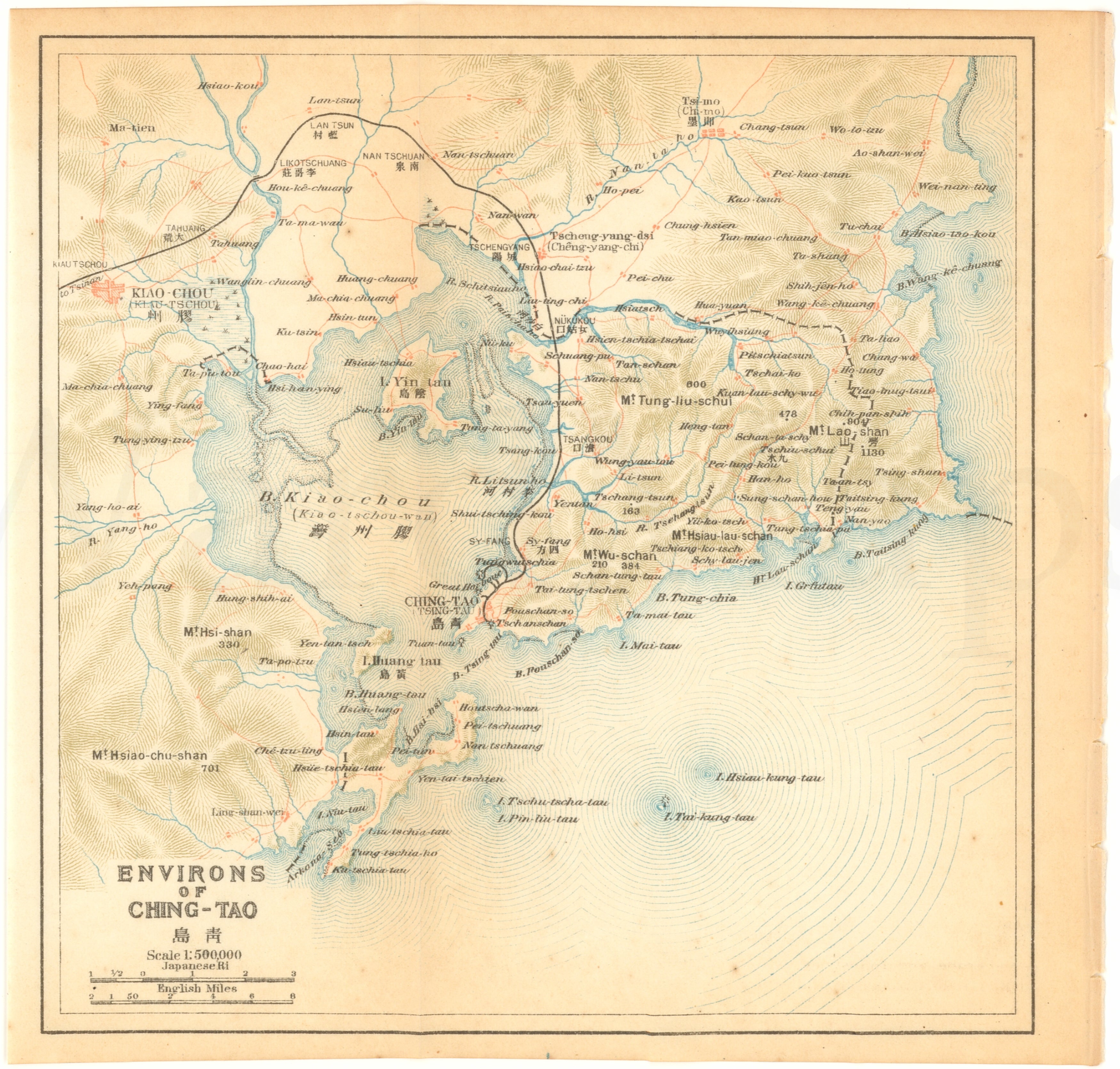Tsing-Tau (Qingdao) Region, China 1915 – WardMaps LLC
