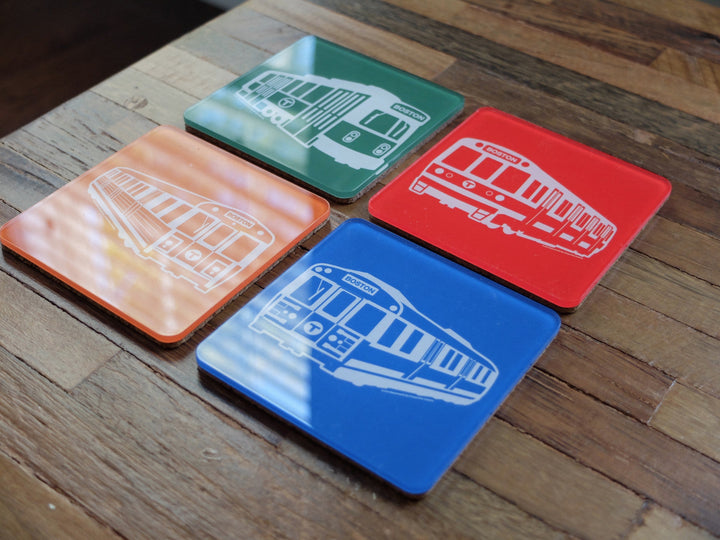 MBTA Vehicles Drink Coaster Set