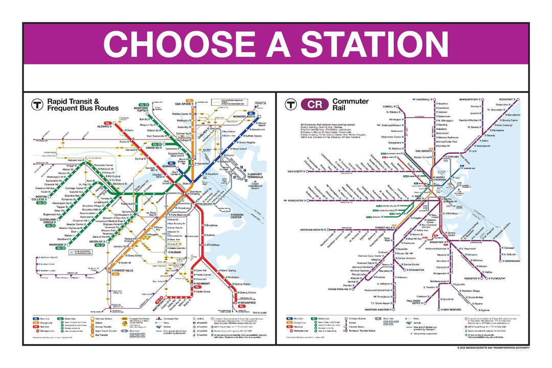 Boston MBTA Commuter Rail Station Panel Prints