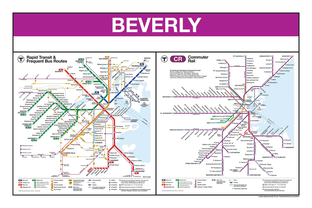 Boston MBTA Commuter Rail Station Panel Prints