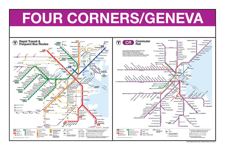 Boston MBTA Commuter Rail Station Panel Prints