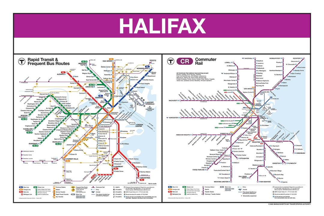 Boston MBTA Commuter Rail Station Panel Prints