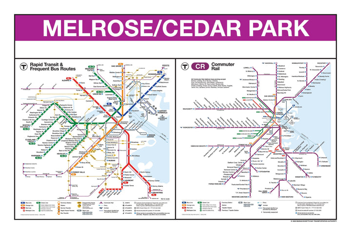 Boston MBTA Commuter Rail Station Panel Prints