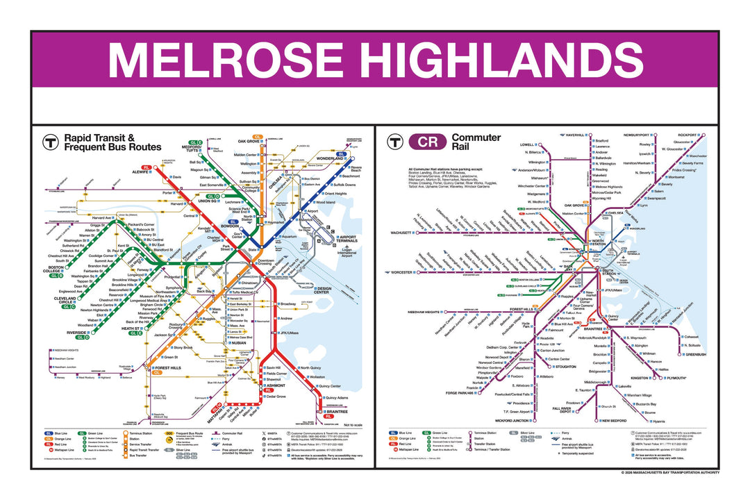Boston MBTA Commuter Rail Station Panel Prints