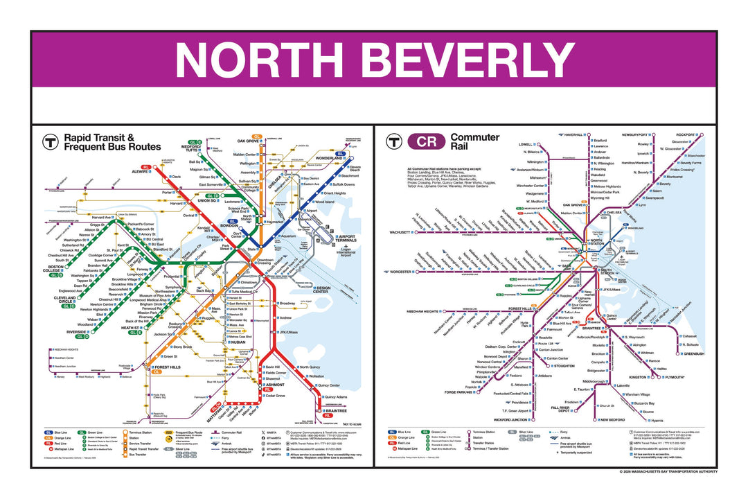 Boston MBTA Commuter Rail Station Panel Prints