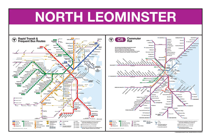 Boston MBTA Commuter Rail Station Panel Prints