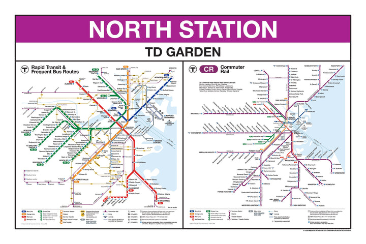 Boston MBTA Commuter Rail Station Panel Prints