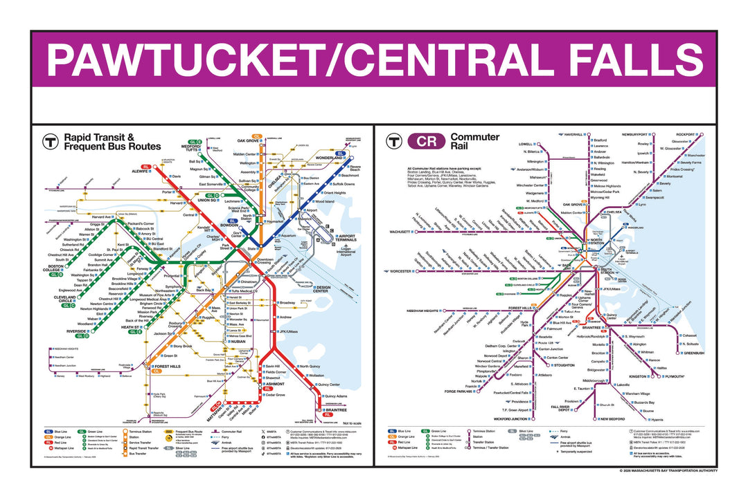 Boston MBTA Commuter Rail Station Panel Prints