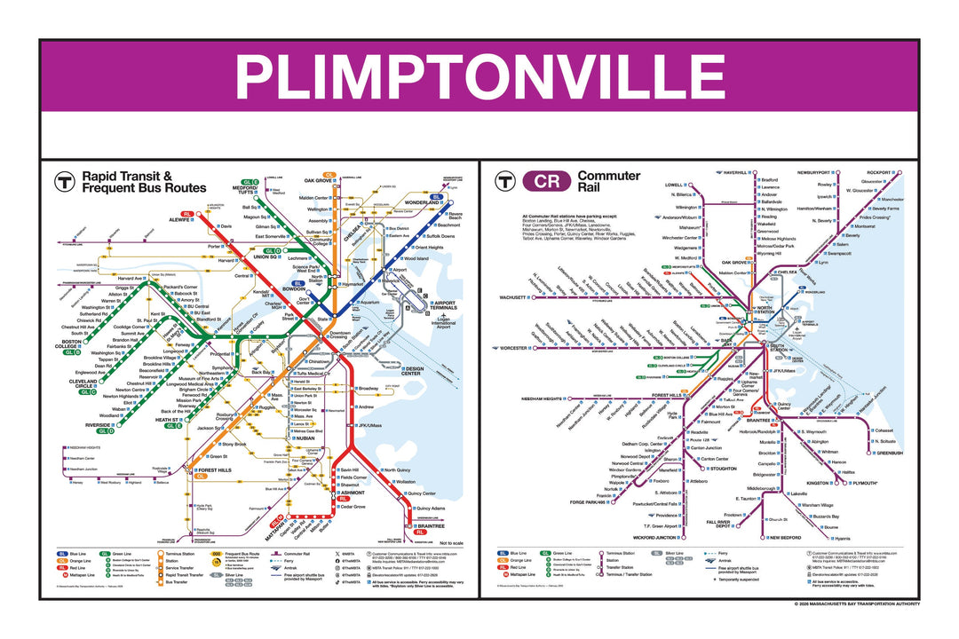 Boston MBTA Commuter Rail Station Panel Prints