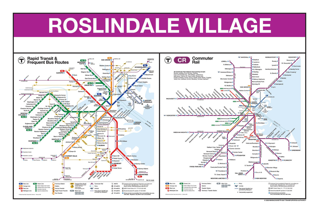 Boston MBTA Commuter Rail Station Panel Prints