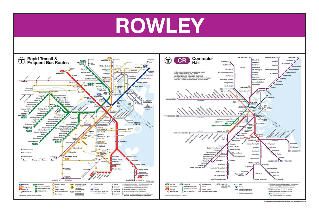Boston MBTA Commuter Rail Station Panel Prints