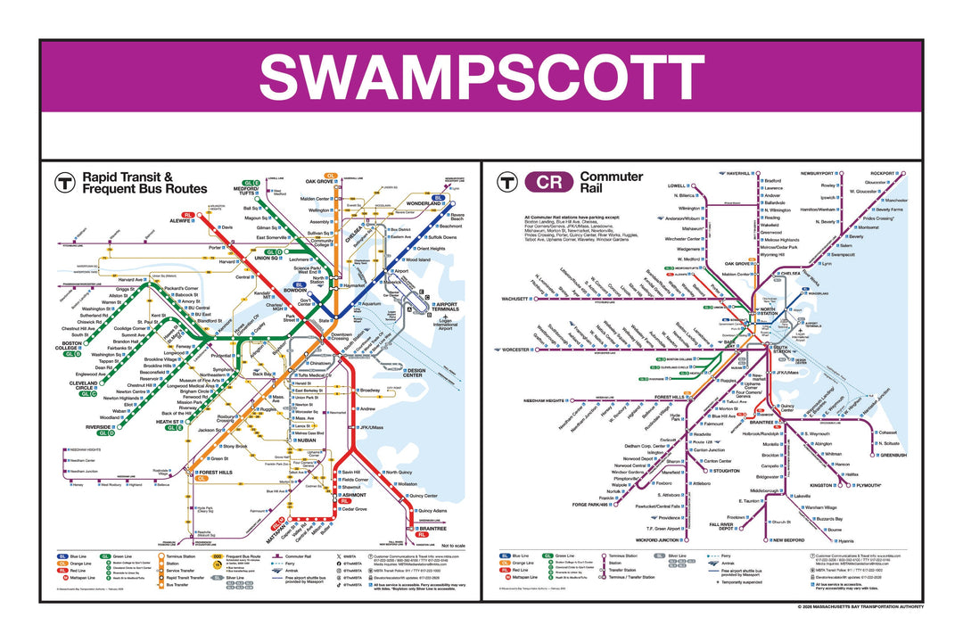 Boston MBTA Commuter Rail Station Panel Prints