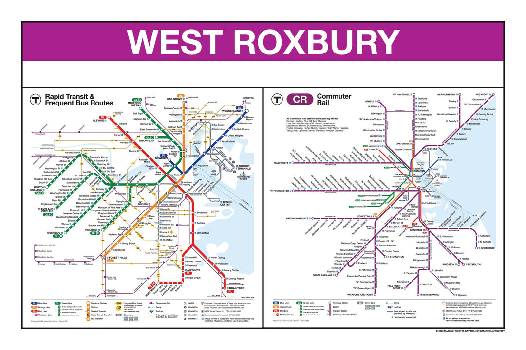 Boston MBTA Commuter Rail Station Panel Prints