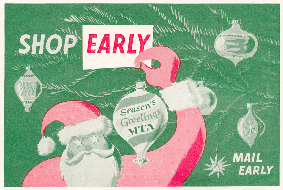 Vintage Boston MTA Advertisement: Shop Early via the MTA
