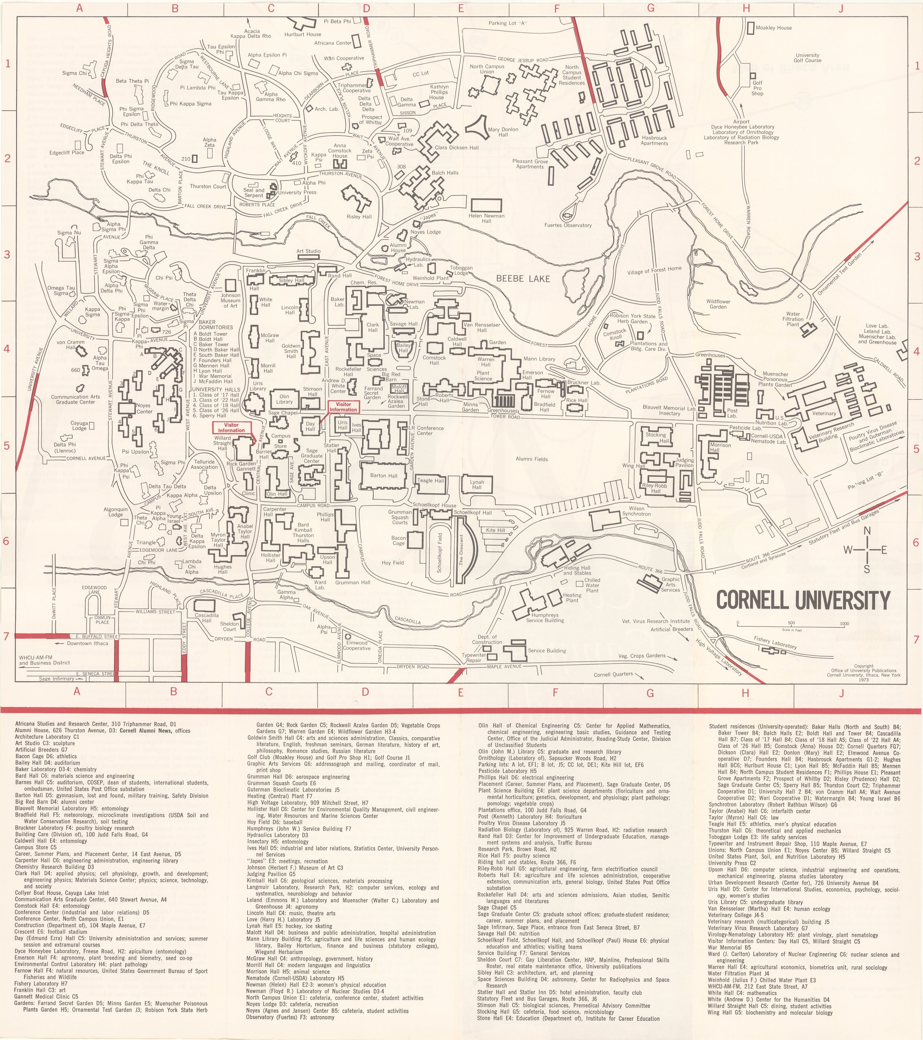 Cornell University, Ithaca, New York 1973 – WardMaps LLC