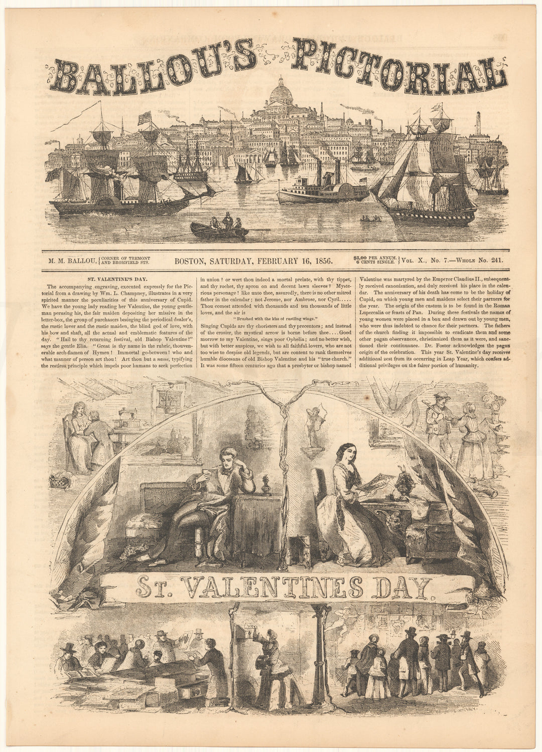 Ballou's Pictorial 1856: Saint Valentine's Day