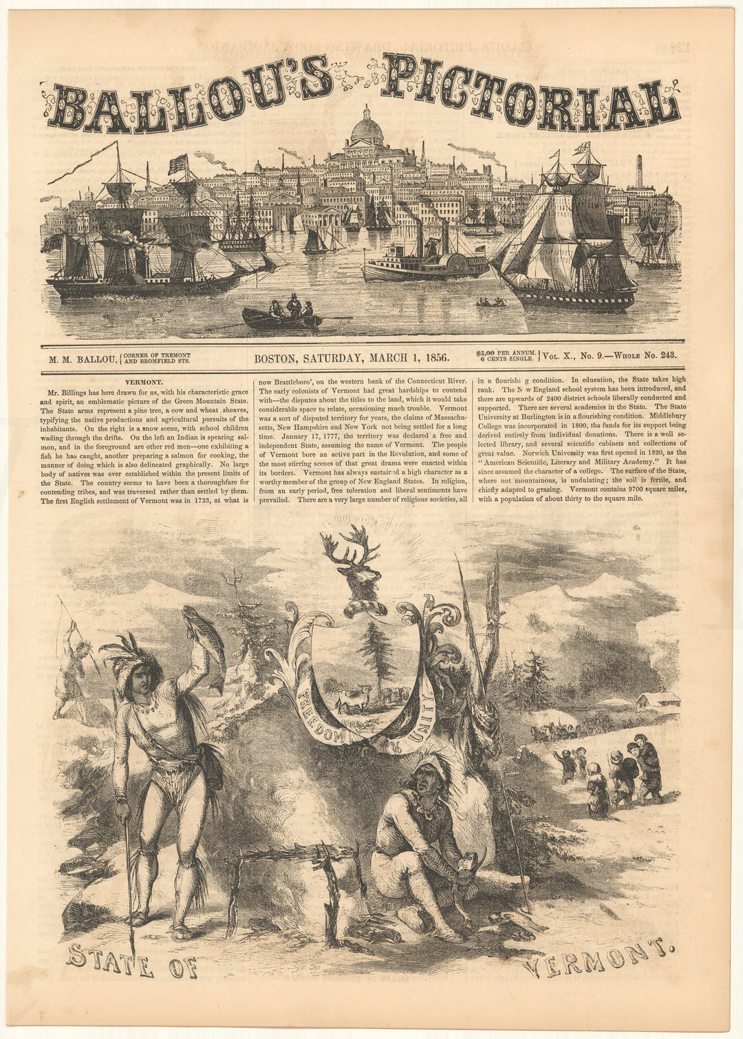 Ballou's Pictorial 1856: Vermont