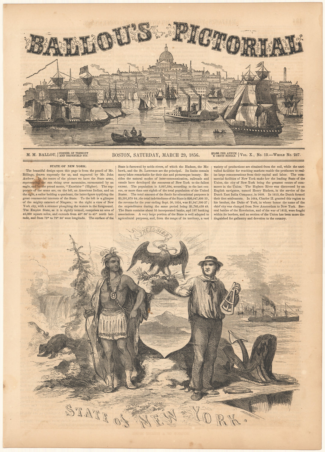 Ballou's Pictorial 1856: New York State