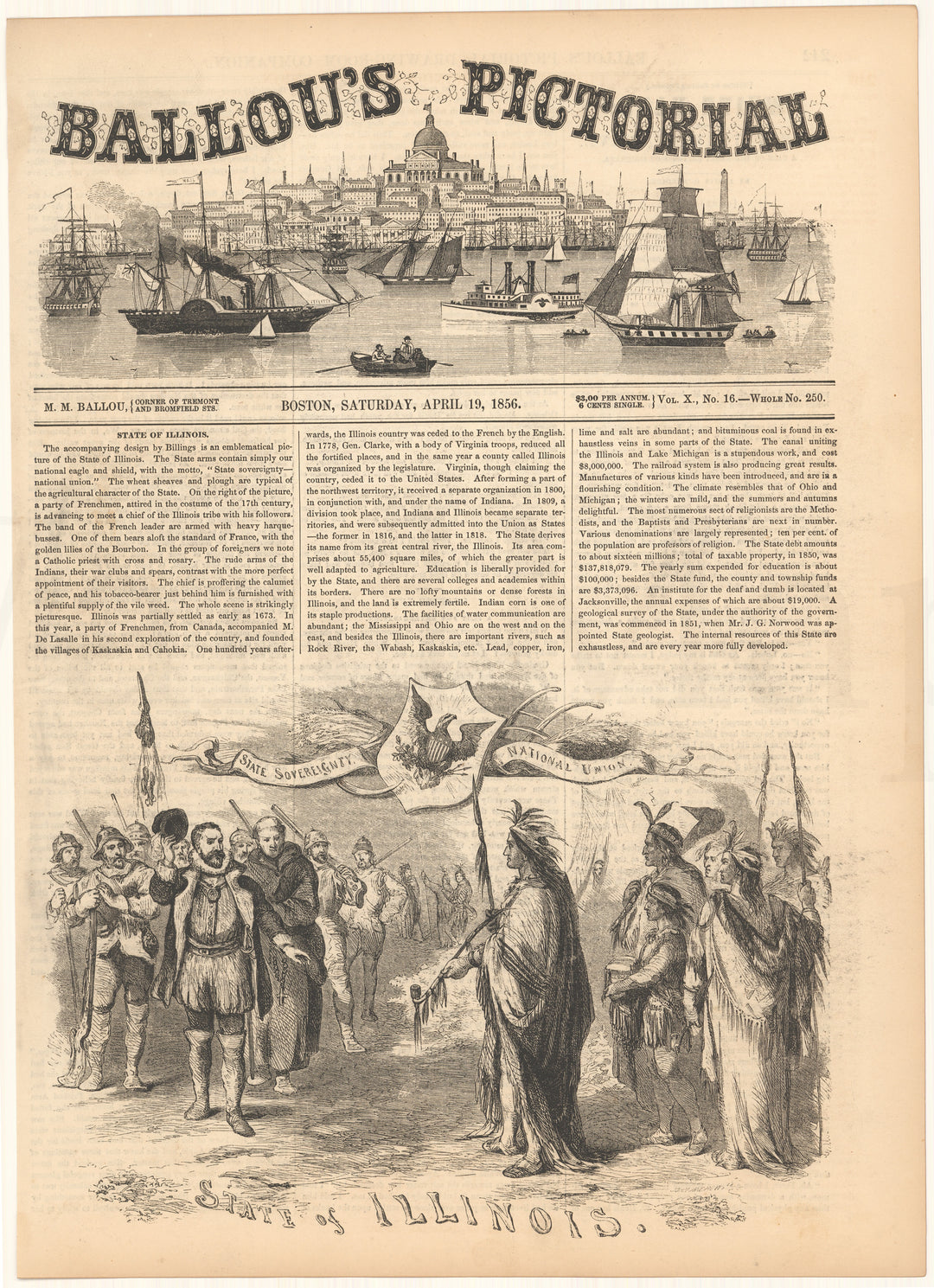 Ballou's Pictorial 1856: Illinois