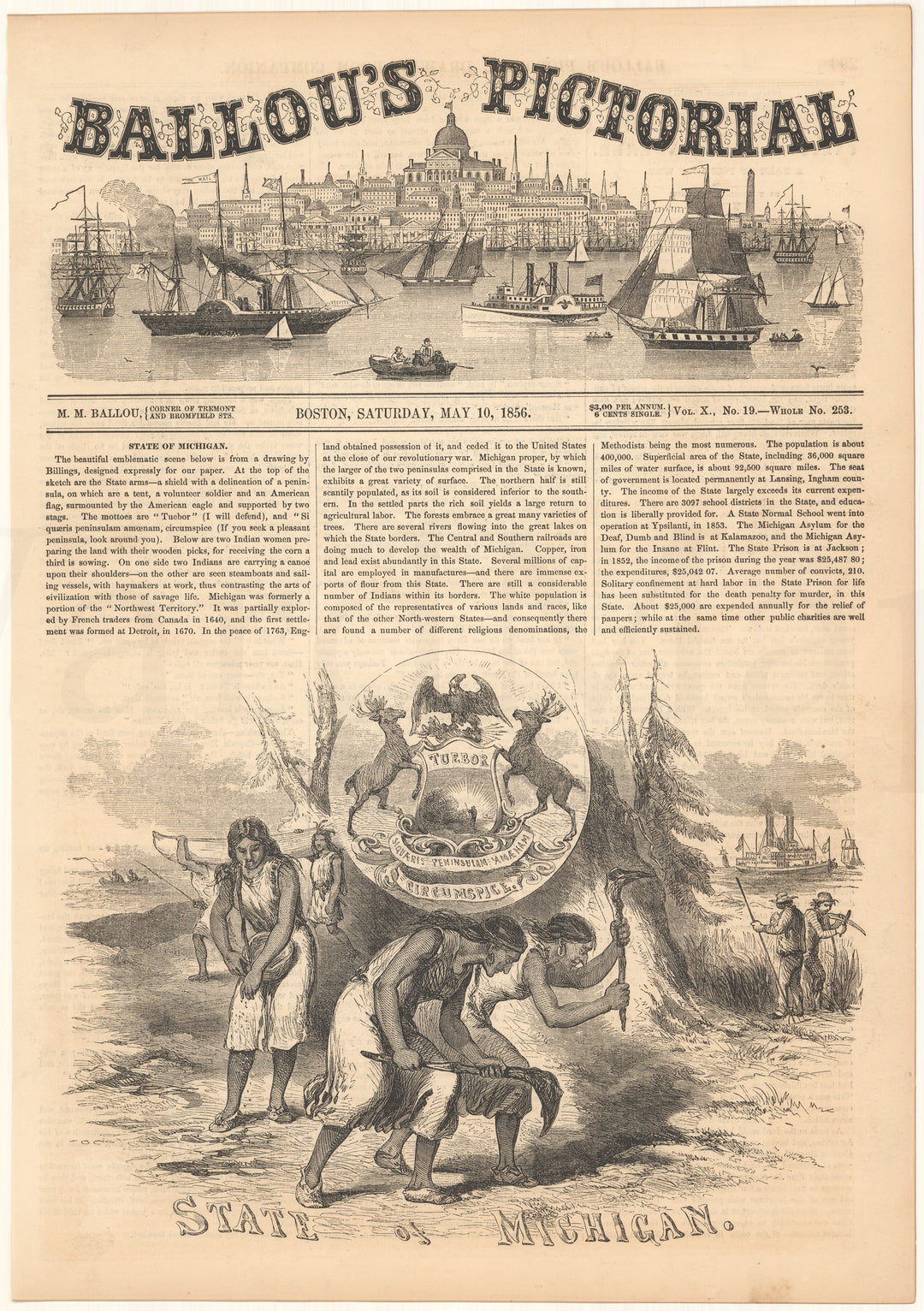 Ballou's Pictorial 1856: Michigan