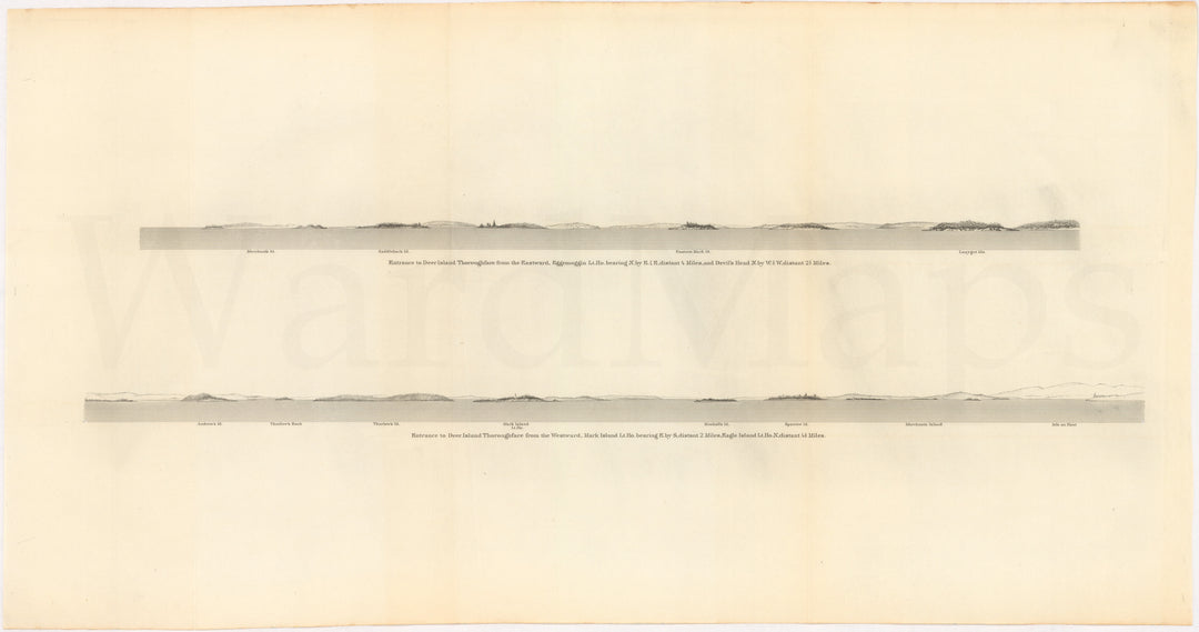 Entrances to Deer Island Thoroughfare, Penobscot Bay, Maine 1879